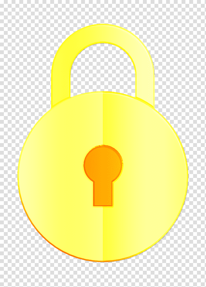 Lock icon User Set icon, Symbol, Chemical Symbol, Yellow, Meter, Chemistry, Science transparent background PNG clipart