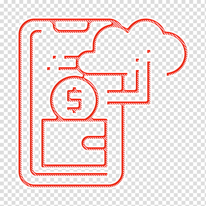 Fintech icon Cashless icon, Text, Line transparent background PNG clipart