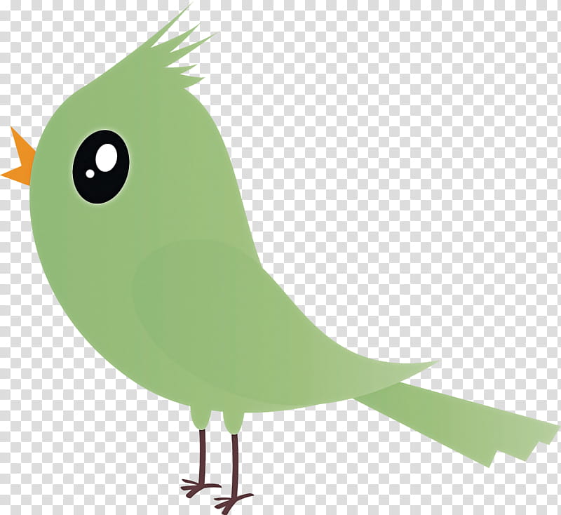 bird green beak parrot, Cartoon Bird, Cute Bird, Tail, Perching Bird transparent background PNG clipart