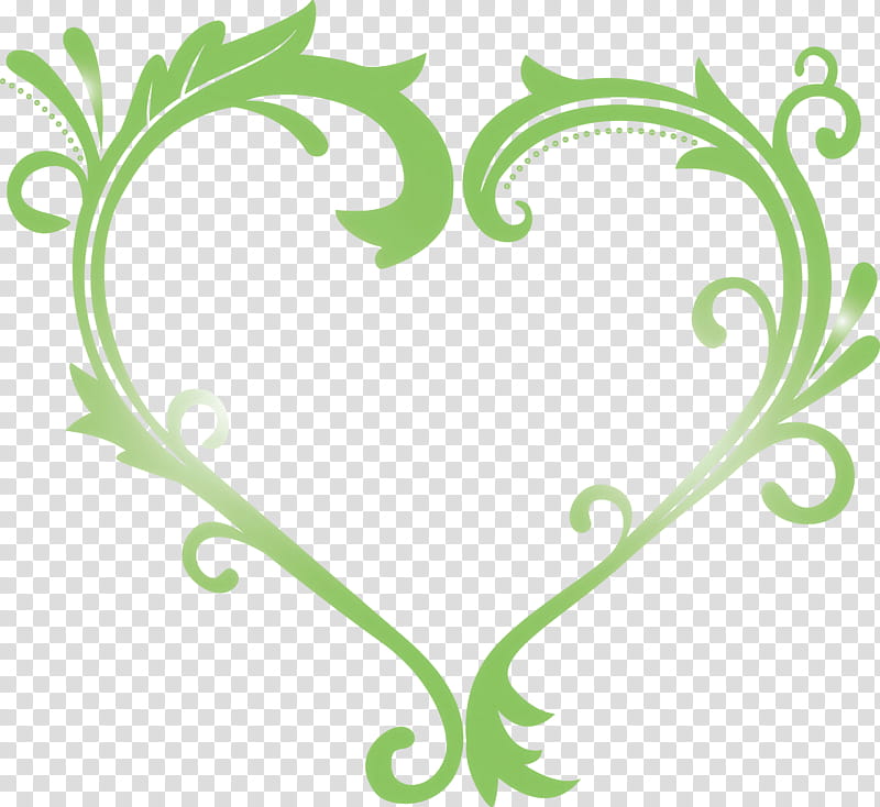 spring frame decoration frame, Green, Leaf, Plant, Heart transparent background PNG clipart