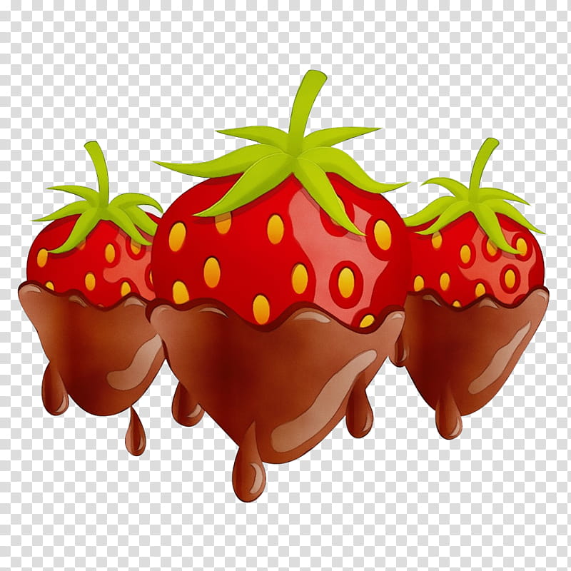 Strawberry, Watercolor, Paint, Wet Ink, Strawberries, Food, Plant, Natural Foods transparent background PNG clipart