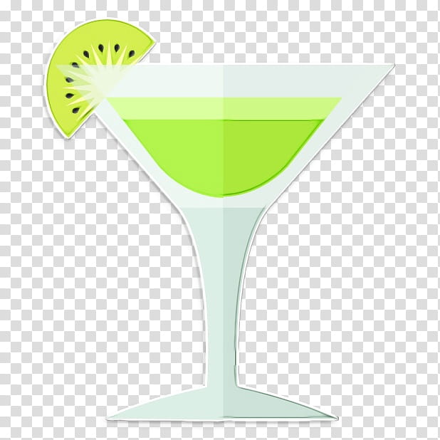 Margarita, Watercolor, Paint, Wet Ink, Drink, Martini Glass, Green, Alcoholic Beverage transparent background PNG clipart