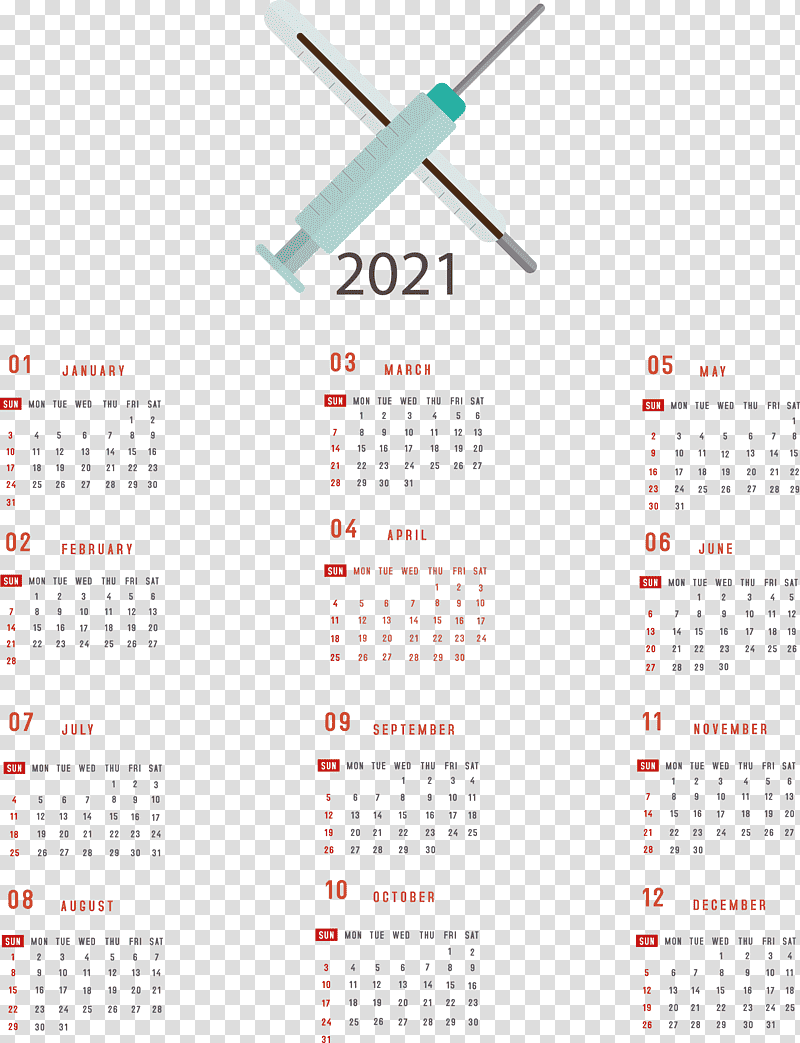 Printable 2021 Yearly Calendar 2021 Yearly Calendar, Calendar System, Calendar Year, Annual Calendar, Computer, Letter, Software transparent background PNG clipart