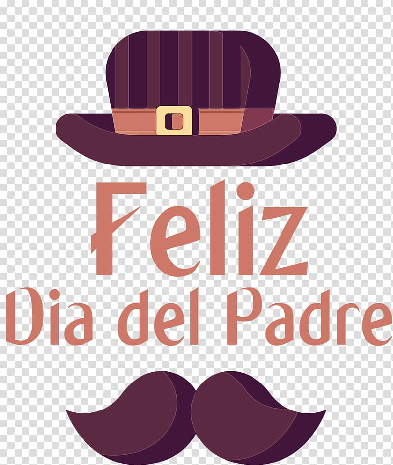 logo hat font purple meter, Feliz Dia Del Padre, Happy Fathers Day, Watercolor, Paint, Wet Ink transparent background PNG clipart