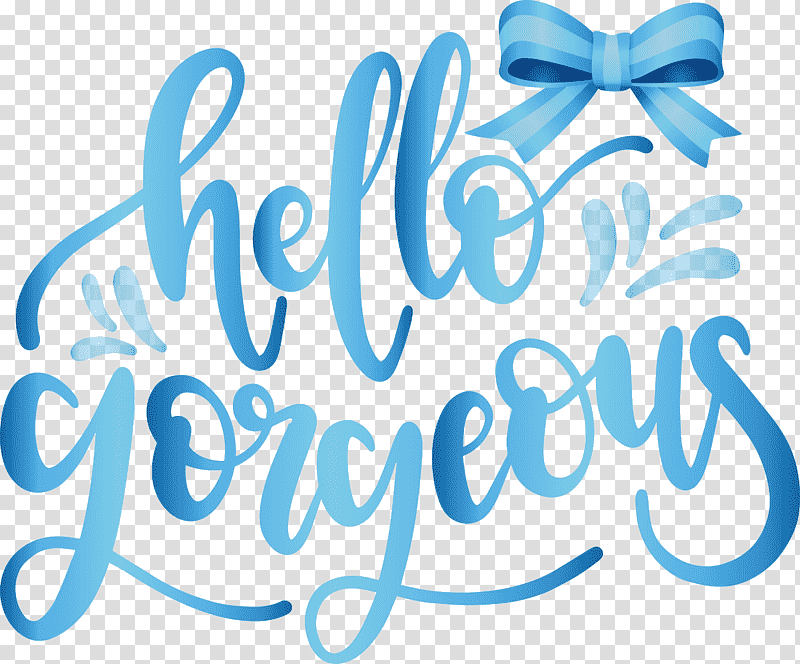 Fashion Hello Gorgeous, Logo, Calligraphy, Line, Meter, Happiness, Microsoft Azure transparent background PNG clipart