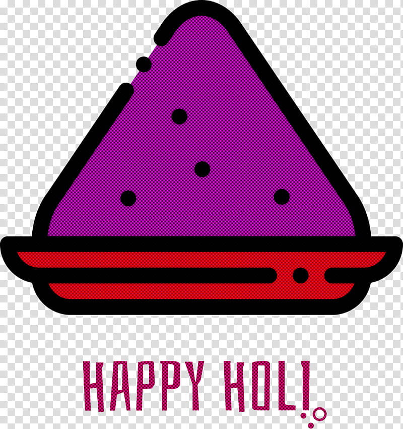 happy Holi holi colorful, Festival, Pink, Triangle, Magenta transparent background PNG clipart