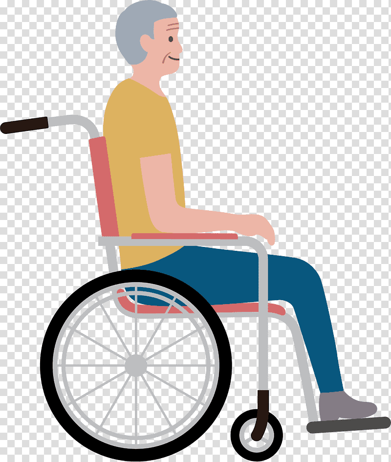 grandpa grandfather wheelchair, Health, Walking, Nursing, Nikko Citizens Hospital, Physiotherapist, Bicycle Accessory transparent background PNG clipart