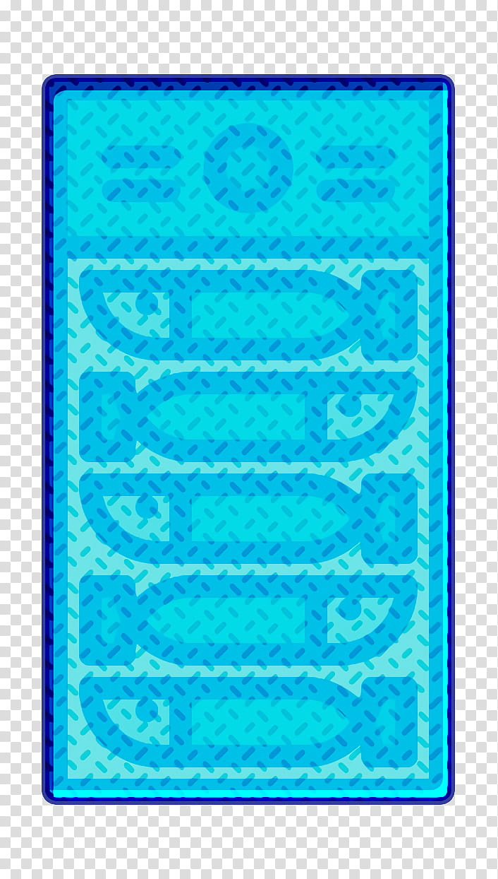 Snacks icon Dried fish icon, Aqua, Turquoise, Blue, Teal, Electric Blue, Rectangle transparent background PNG clipart