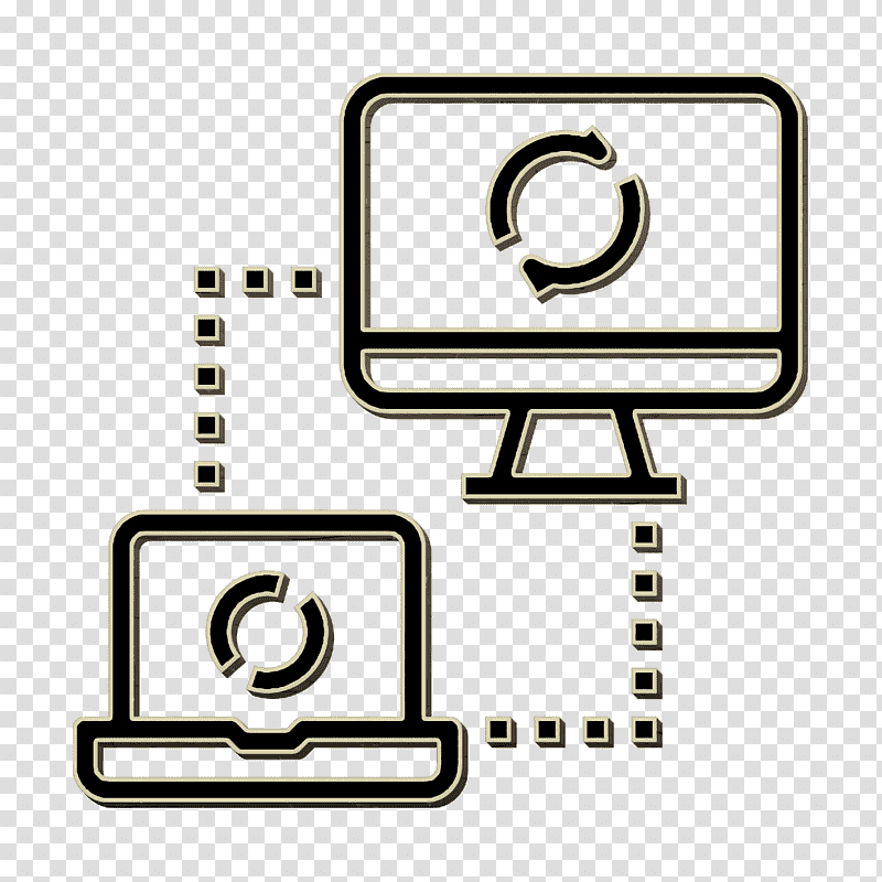 Computer Technology icon Data icon Sync icon, User Interface, Computer Monitor, System, DATA TRANSMISSION transparent background PNG clipart