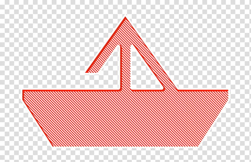 Summer icon Boat icon Origami icon, Red, Line, Orange, Triangle, Logo transparent background PNG clipart