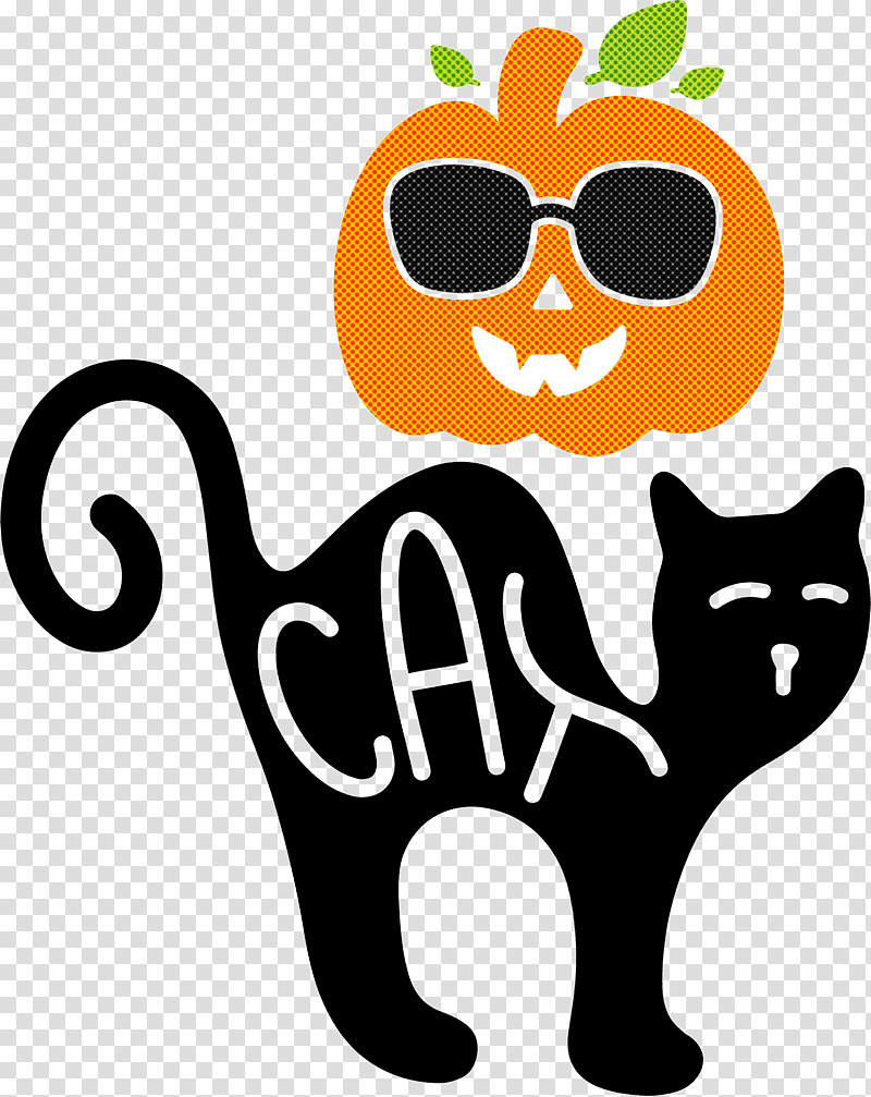 Happy Halloween, Cat, Kitten, Black Cat, Domestic Shorthaired Cat, Snout, Whiskers transparent background PNG clipart