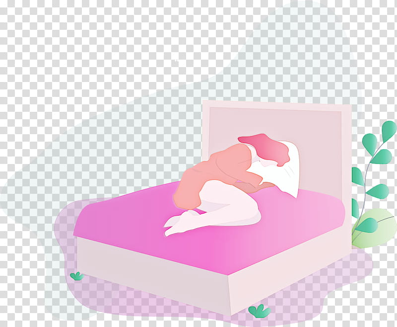 World Sleep Day Sleep Girl, Bed, Pink, Furniture transparent background PNG clipart