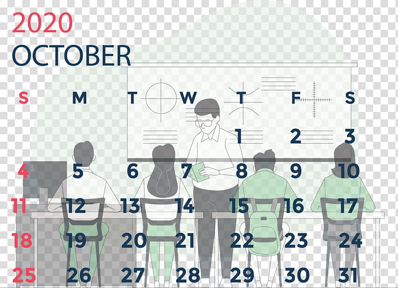 October 2020 Calendar October 2020 Printable Calendar, Angle, Line, Text, Area, Meter transparent background PNG clipart