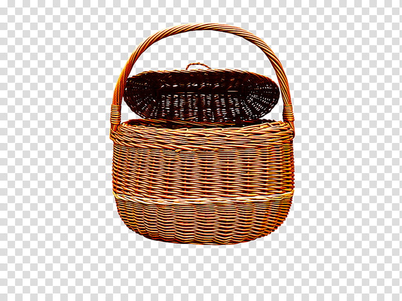 basket wicker storage basket brown picnic basket, Hamper, Home Accessories, Oval transparent background PNG clipart