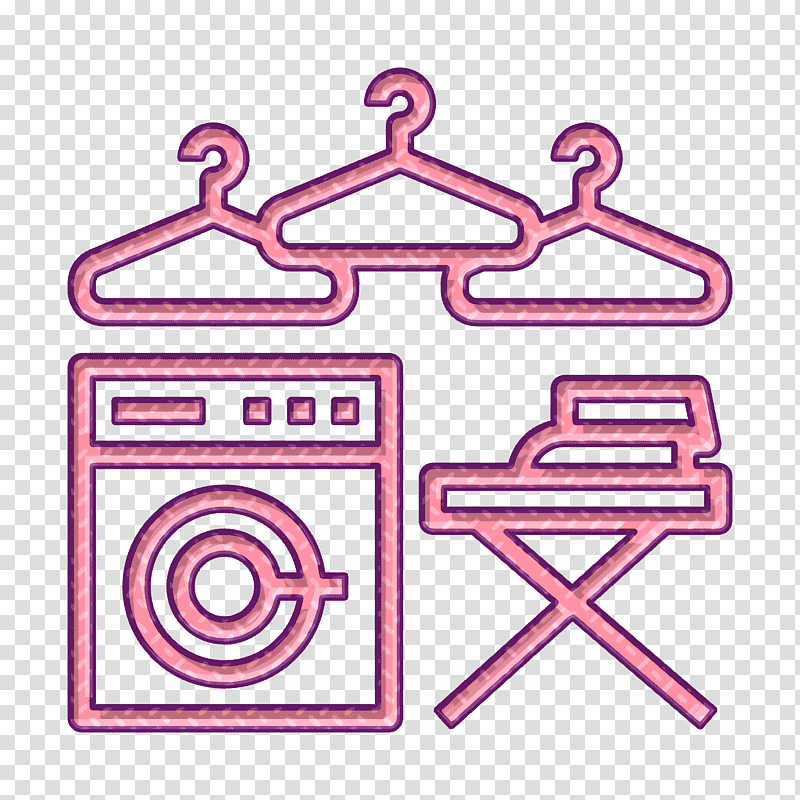 Hotel Service icon Laundry icon, Symbol, Chemical Symbol, Line, Meter, Science, Chemistry transparent background PNG clipart