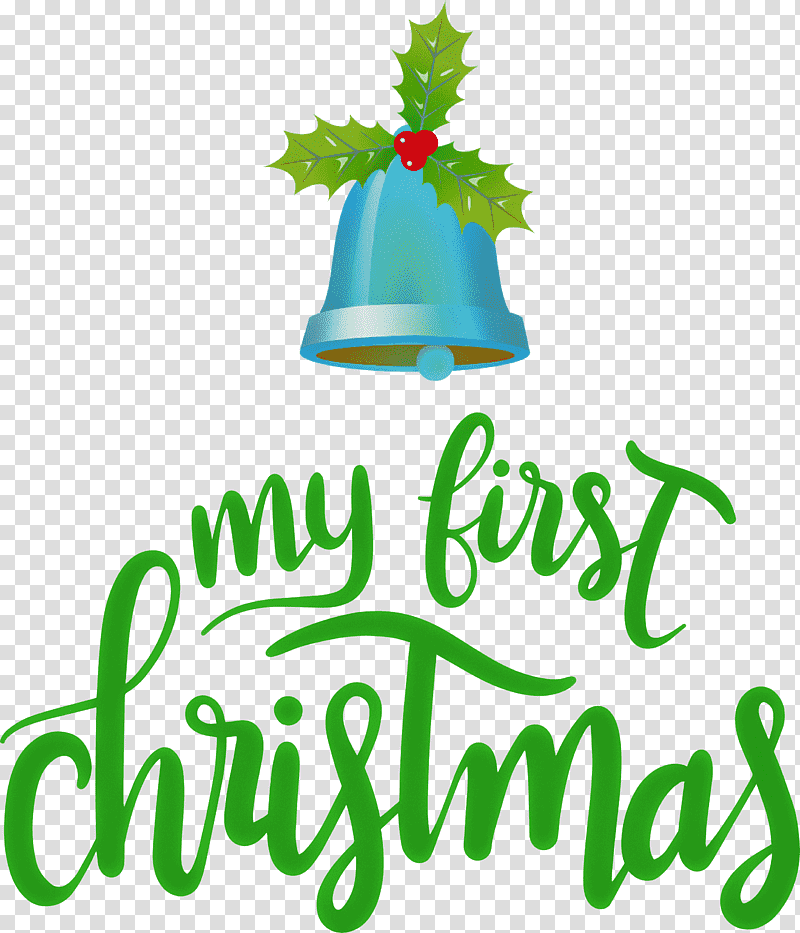 My First Christmas, Christmas Tree, Christmas Day, Christmas Ornament, Holiday, Logo transparent background PNG clipart