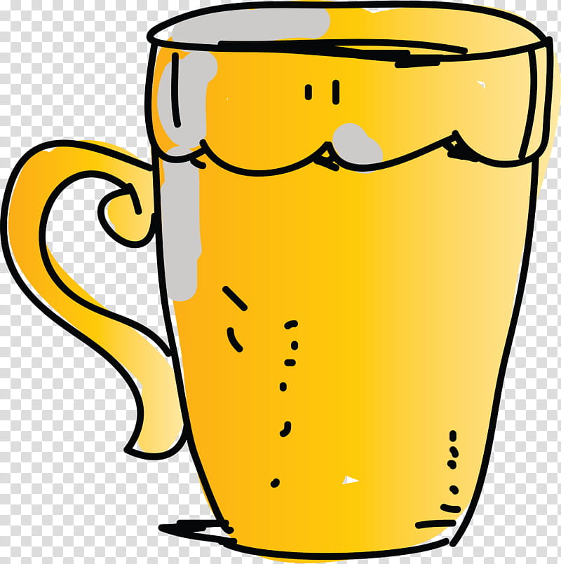 mug beer glassware pint glass yellow glass, Line, Meter transparent background PNG clipart