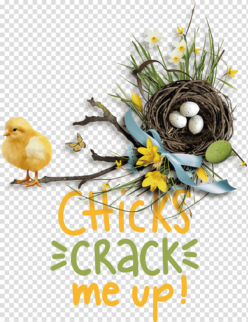 Chicks Crack Me Up Easter Day Happy Easter, Floral Design, Frame, Drawing, Painting, Flower, Royaltyfree transparent background PNG clipart
