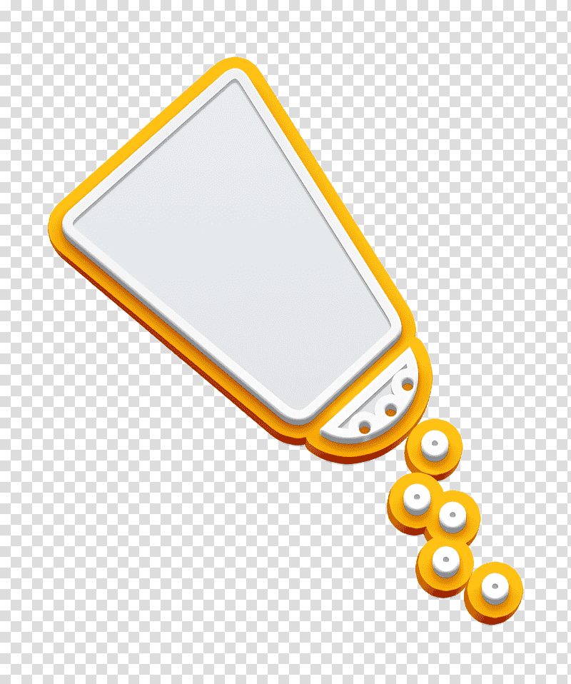 Salt Pot icon Tools and utensils icon Flavour icon, Smartphone, Cellular Network, Portable Media Player, Yellow, Meter, Media Player Software transparent background PNG clipart