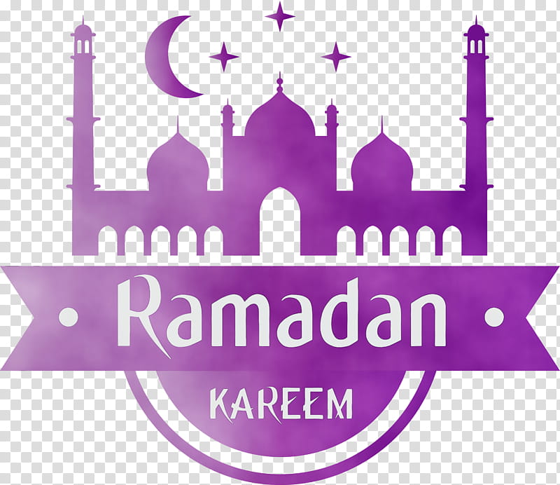 Mosque, Ramadan Kareem, Ramadan Mubarak, Watercolor, Paint, Wet Ink, Logo, Purple transparent background PNG clipart