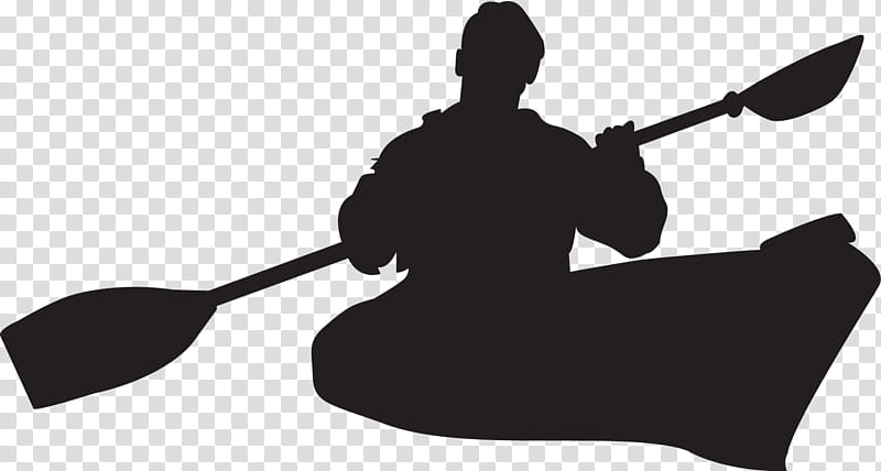 Sporting Goods Kayaking, Sports, Black M, Paddle, Boating, Canoeing, Silhouette, Rowing transparent background PNG clipart