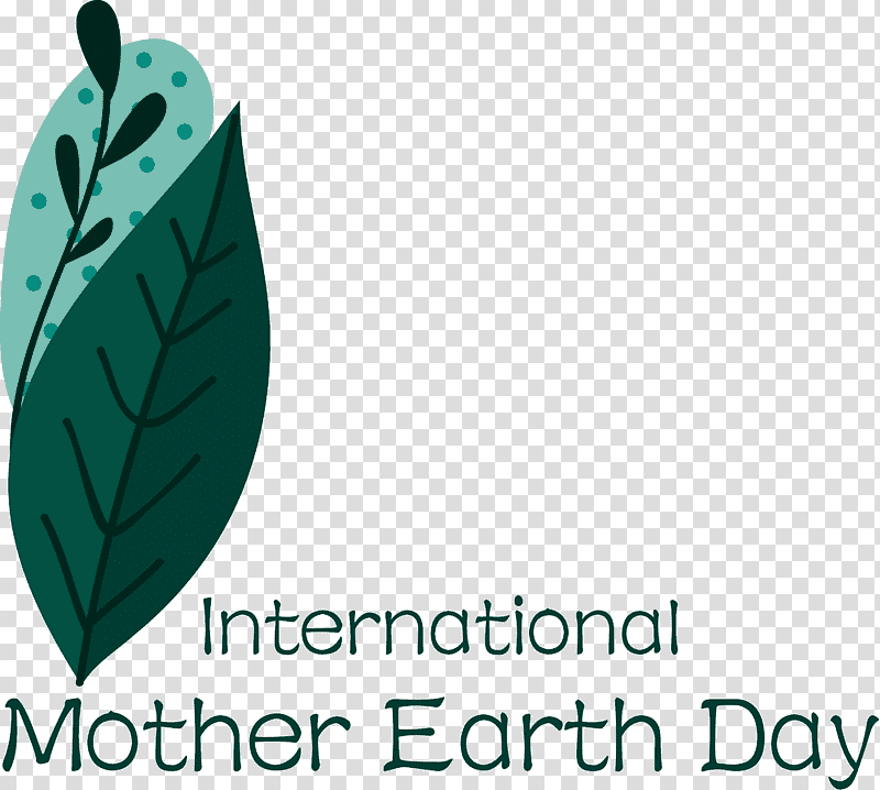 International Mother Earth Day Earth Day, Leaf, Logo, Meter, Teal, Biology, Plant Structure transparent background PNG clipart
