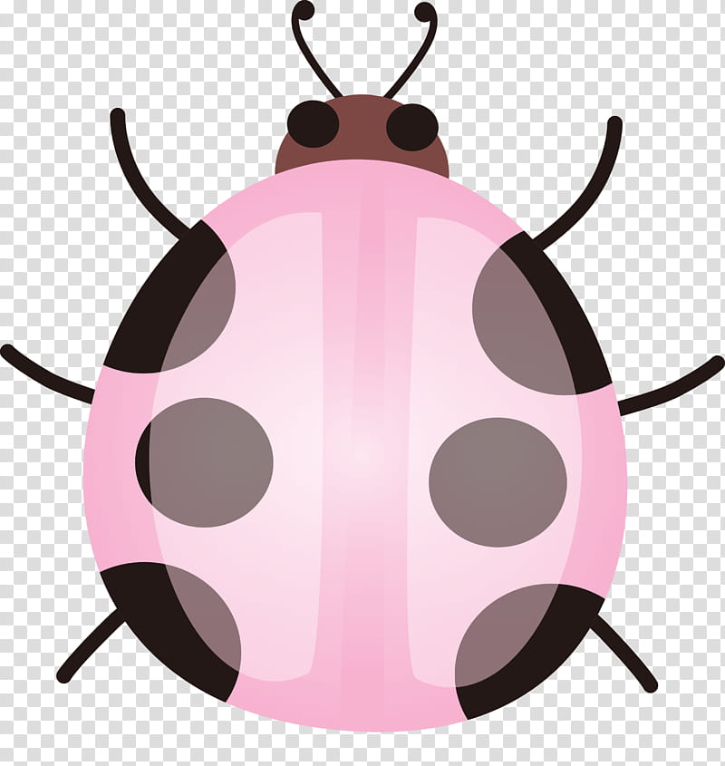 pink insect, Watercolor Ladybug transparent background PNG clipart