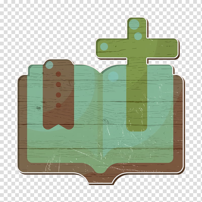 Church icon Wedding icon Bible icon, Green, Cross, Symbol, Rectangle, Religious Item transparent background PNG clipart