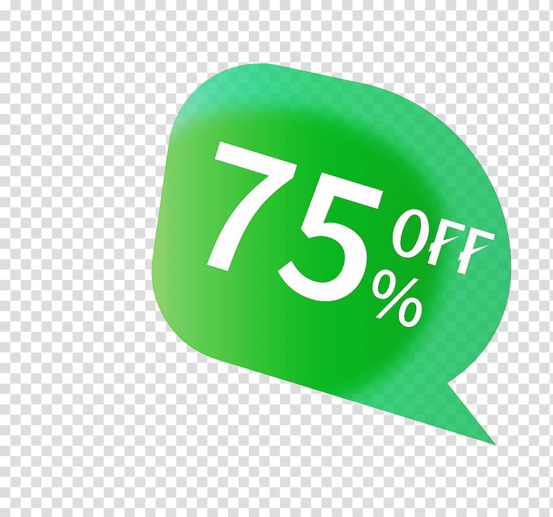 75 Off Sale Sale Tag, Logo, Symbol, Green, Text, Fiverr transparent background PNG clipart