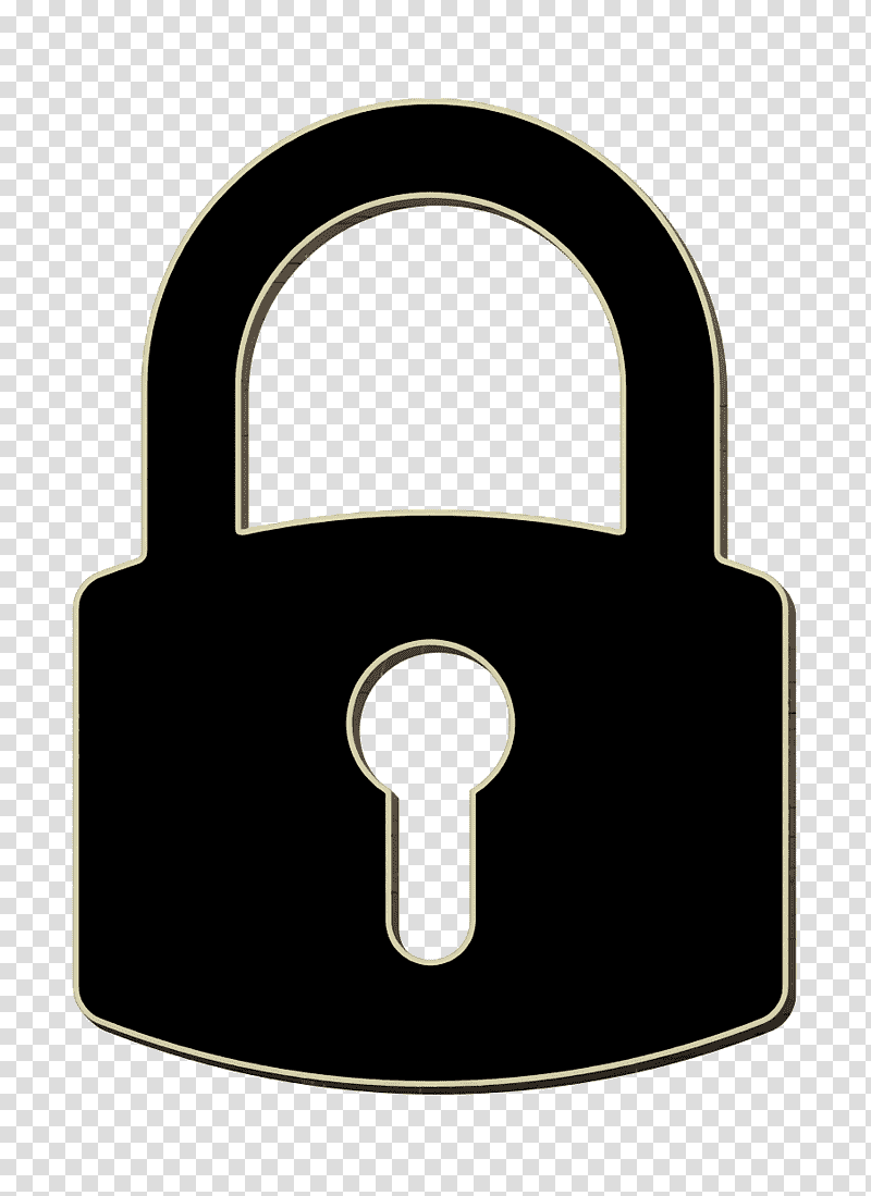 security icon Lock icon Lock padlock symbol for security interface icon, Freepikons Interface Icon, Black, Textile, Falda Mesa Camilla Rectangular, Blue, Yellow transparent background PNG clipart