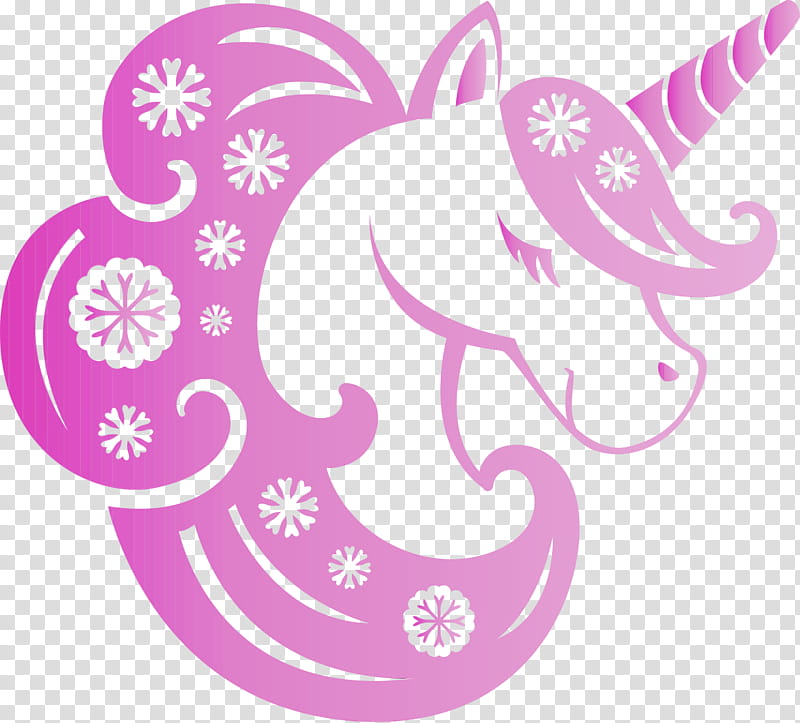 pink sticker magenta temporary tattoo, Unicorn, Christmas Unicorn, Watercolor, Paint, Wet Ink transparent background PNG clipart