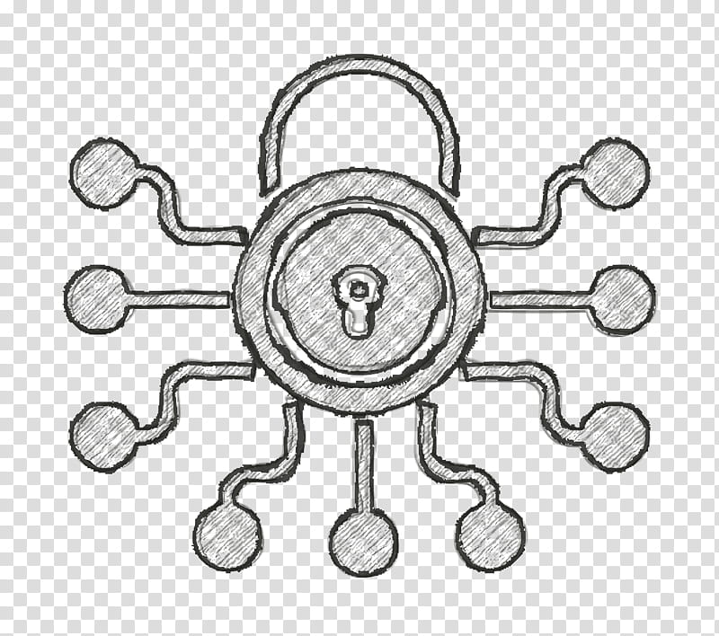Cyber icon Encrypt icon Secure icon, Line Art, Circle transparent background PNG clipart