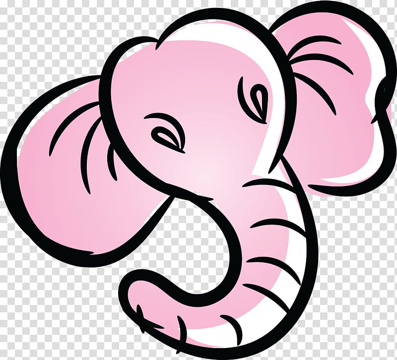 Ganesh Chaturthi Chavathi Chouthi, Ganeshotsav, Vinayaka Chaturthi, Indian Elephant, Line Art, Cartoon, Snout, Pink M transparent background PNG clipart