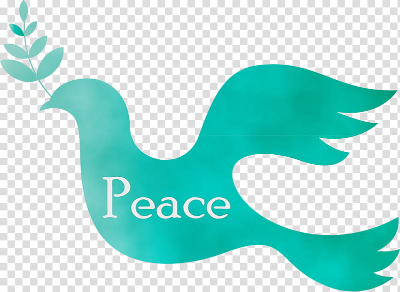 logo font beak turquoise green, International Day Of Peace, World Peace Day, Watercolor, Paint, Wet Ink, Meter transparent background PNG clipart
