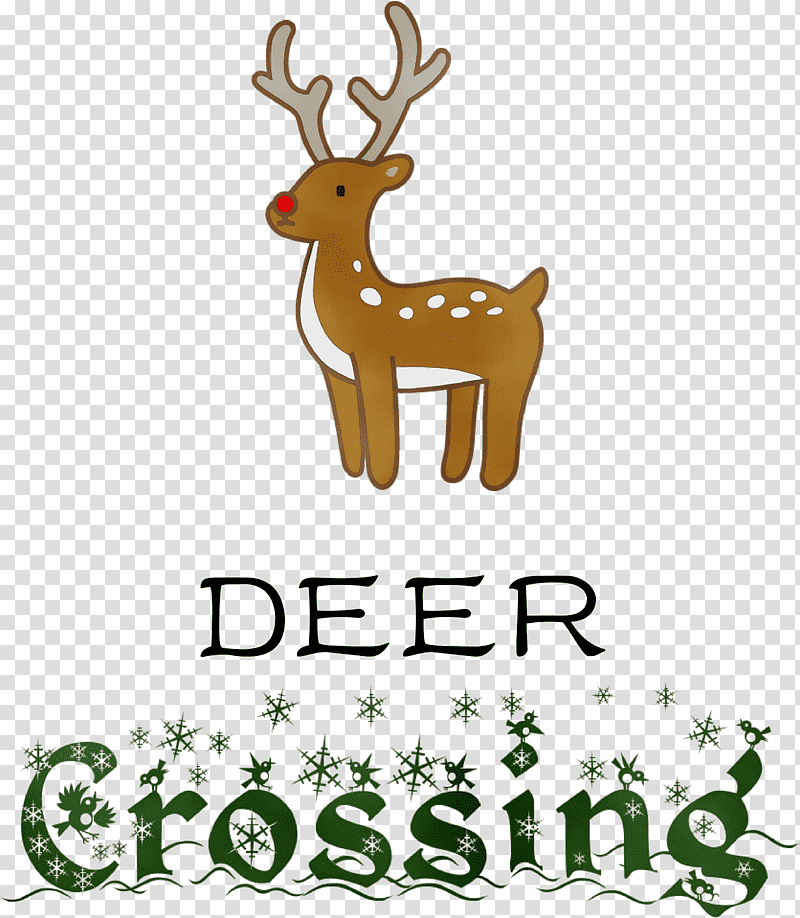 Christmas Day, Deer Crossing, Watercolor, Paint, Wet Ink, Reindeer, Logo transparent background PNG clipart