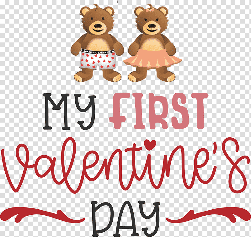 My First Valentines Day Valentines Day Quote, Teddy Bear, Meter, Bears, Biology, Science transparent background PNG clipart