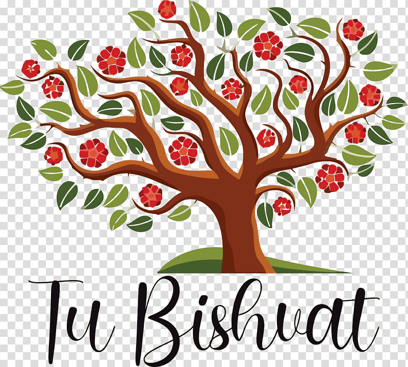 Tu BiShvat Jewish, Tree, Flower, Branch, Plant Stem, Tulip, transparent background PNG clipart