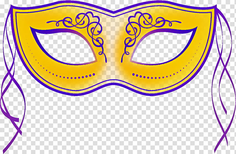 face white mask head yellow, Masque, Costume, Violet, Eye, Headgear, Mardi Gras, Smile transparent background PNG clipart