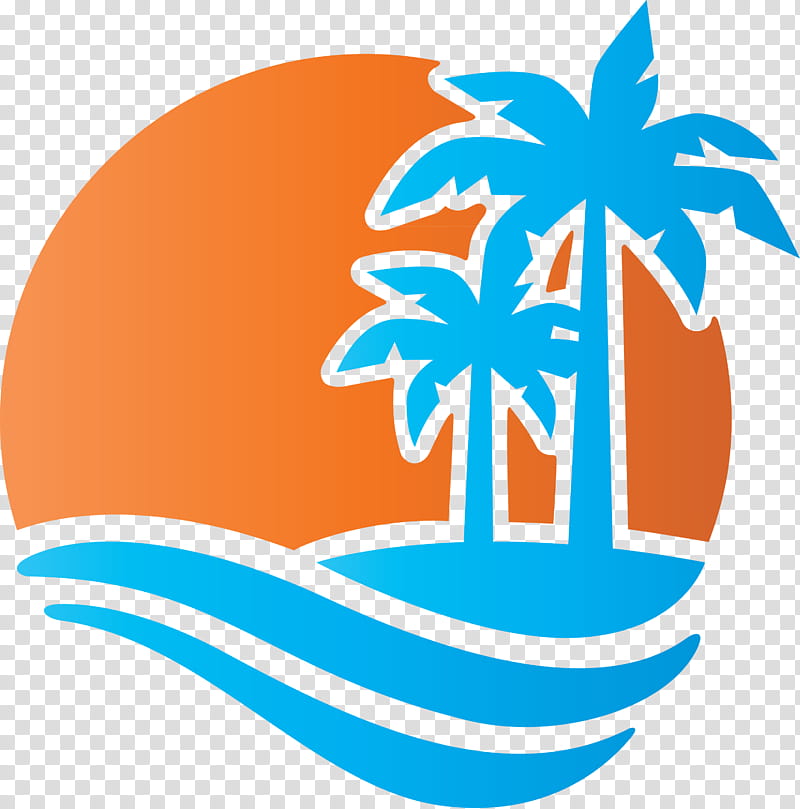 Palm tree beach tropical, Silhouette, Cricut, Logo transparent background PNG clipart