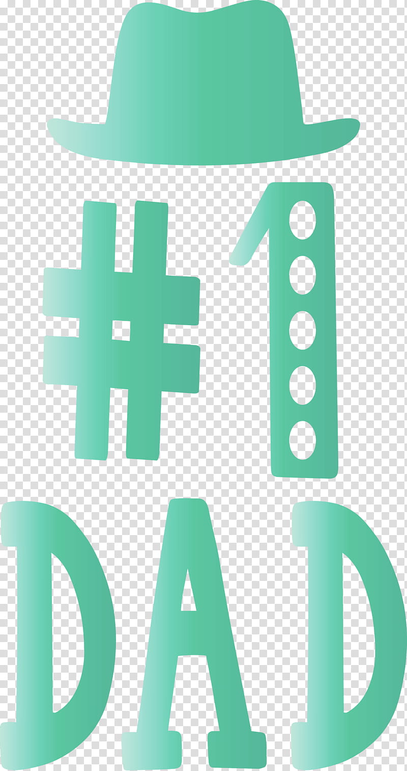 No1 dad Happy Fathers Day, Logo, Green, Symbol, Teal, Line, Text, Geometry transparent background PNG clipart