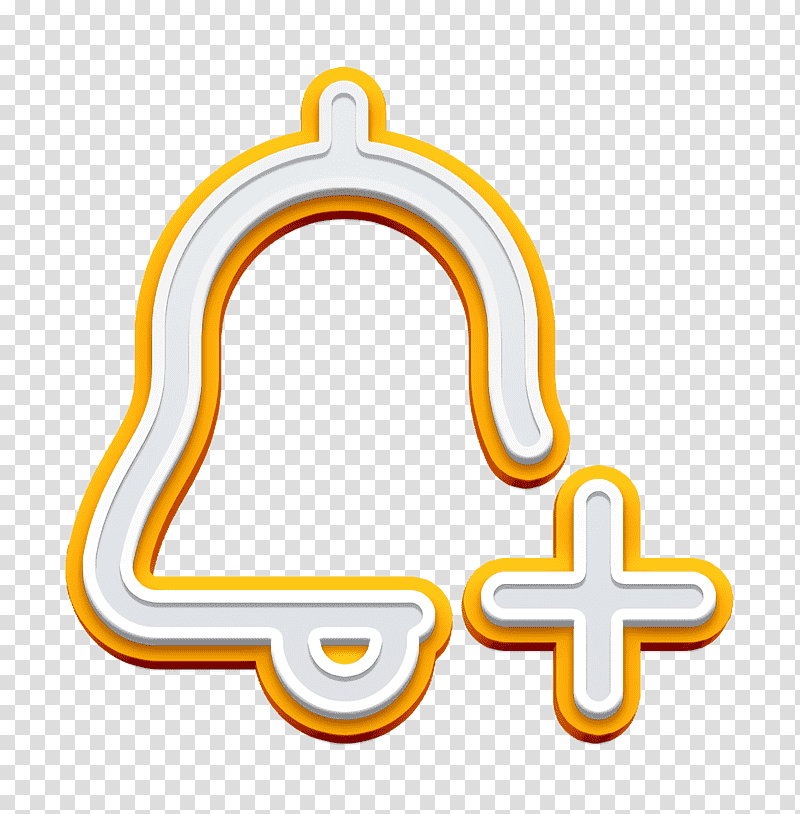 Business icon Bell icon Add reminder icon, Logo, Yellow, Line, Meter, Number, Jewellery transparent background PNG clipart