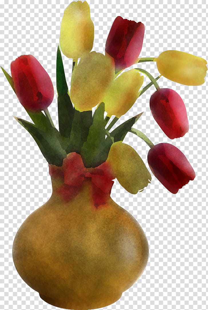 flower floral vase, Potted, Tulip, Plant, Yellow, Artificial Flower, Petal, Cut Flowers transparent background PNG clipart