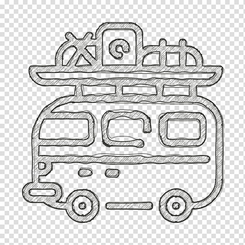 Camper icon Camper van icon Travel icon, White, Line Art, Vehicle, Transport, Coloring Book, Automotive Lighting, Auto Part transparent background PNG clipart