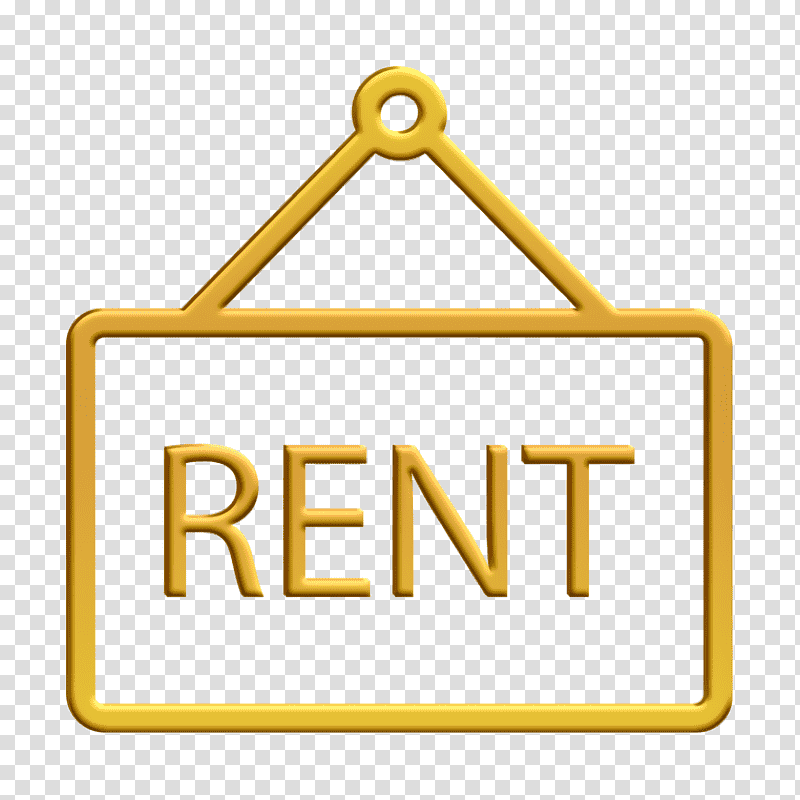 Rent icon Office icon, Logo, Symbol, Sign, Yellow, Chemical Symbol, Meter transparent background PNG clipart