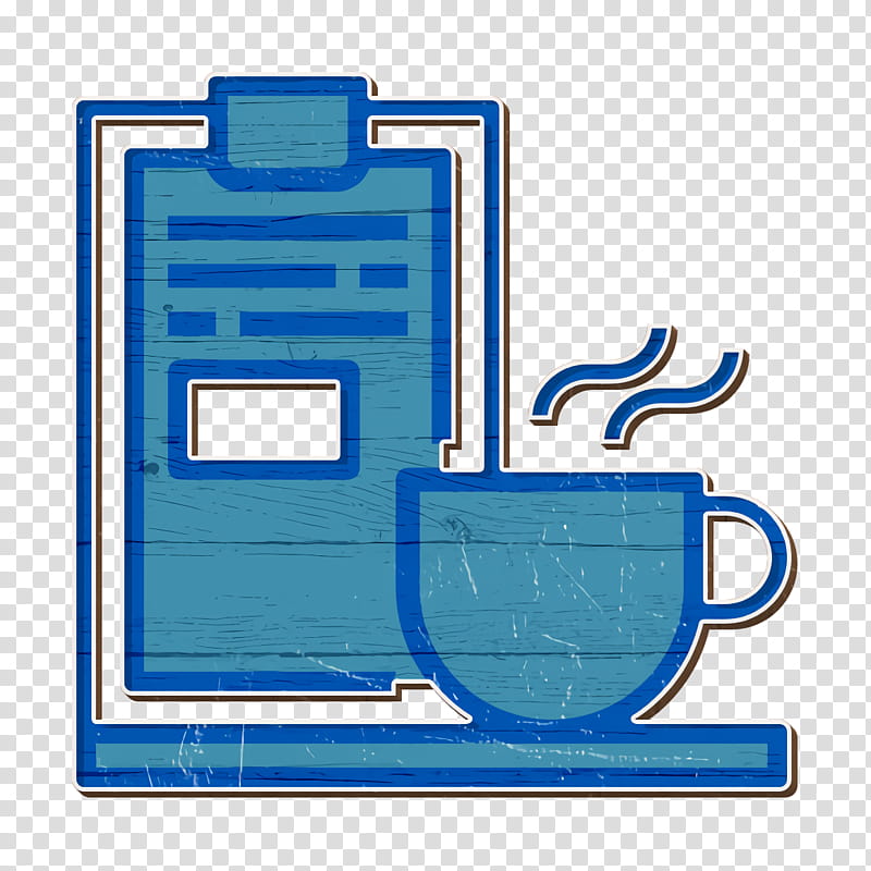 Coffee Shop icon Coffee menu icon, Line, Electric Blue, Rectangle transparent background PNG clipart