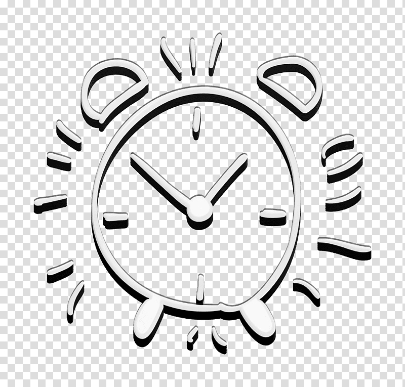 Clock icon Alarm clock hand drawn outline icon Social Media Hand Drawn icon, Interface Icon, Wall Clock, Meter, Alarm Device, Mathematics, Geometry transparent background PNG clipart