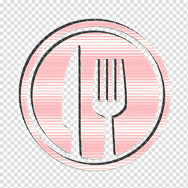 interface icon Kitchen icon Fork and knife cutlery circle interface symbol for restaurant icon, Fork Icon, Logo, Line, Text, Geometry, Mathematics transparent background PNG clipart