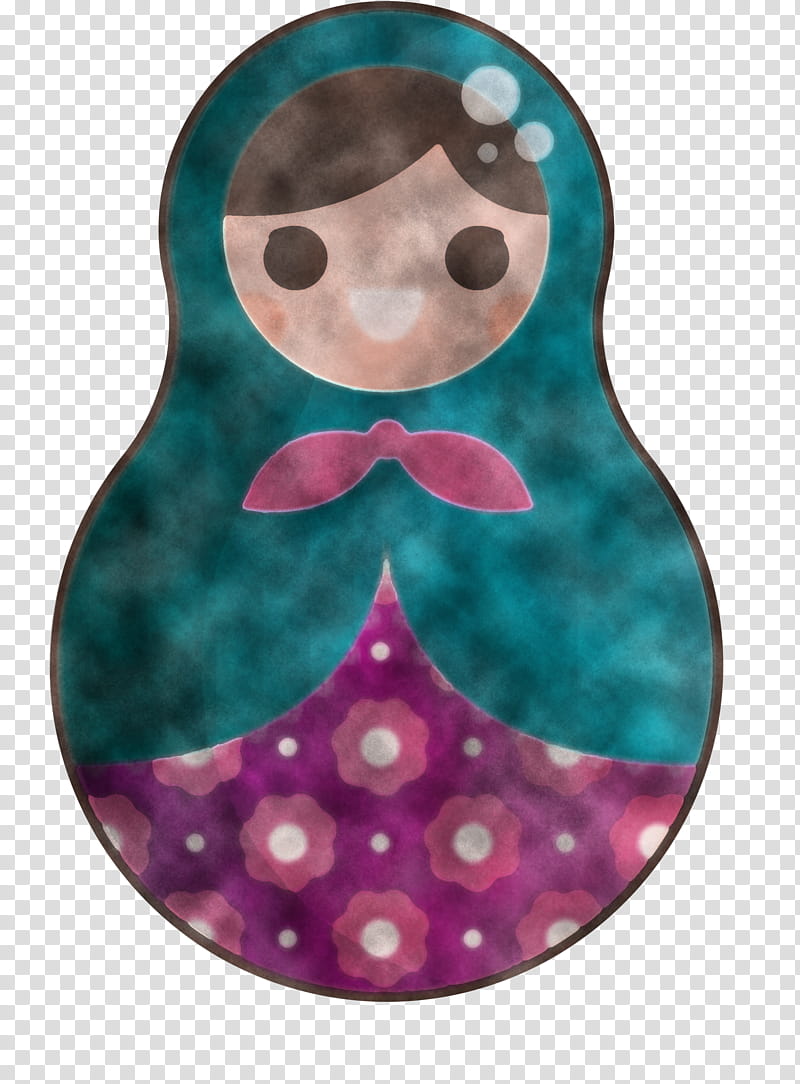 Colorful Russian Doll, Christmas Ornament, Purple, Christmas Day transparent background PNG clipart