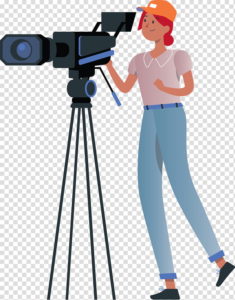 Videographer, Tripod transparent background PNG clipart