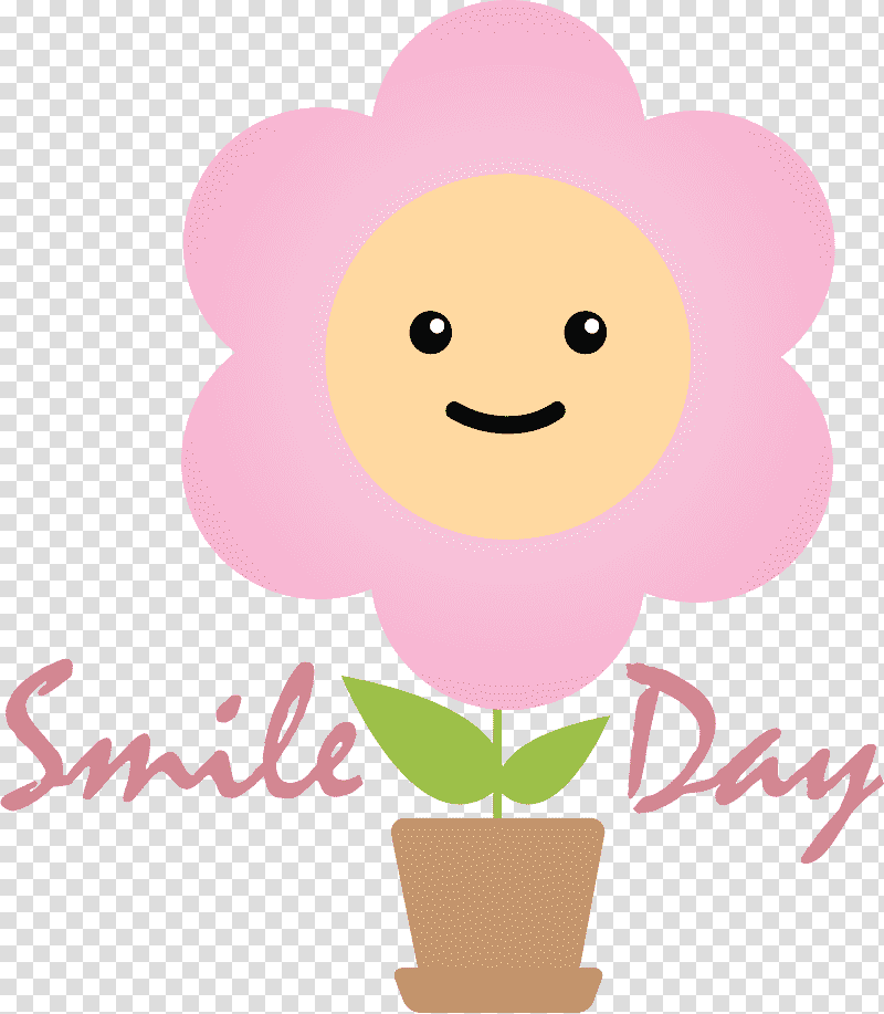 World Smile Day Smile Day Smile, Flower, Cartoon, Meter, Petal, Character, Happiness transparent background PNG clipart